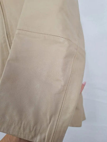 Via Reggio Vintage Genuine Leather Zip Up AS IS Jacket Size 10 by SwapUp-Online Second Hand Store-Online Thrift Store