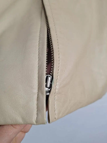 Via Reggio Vintage Genuine Leather Zip Up AS IS Jacket Size 10 by SwapUp-Online Second Hand Store-Online Thrift Store
