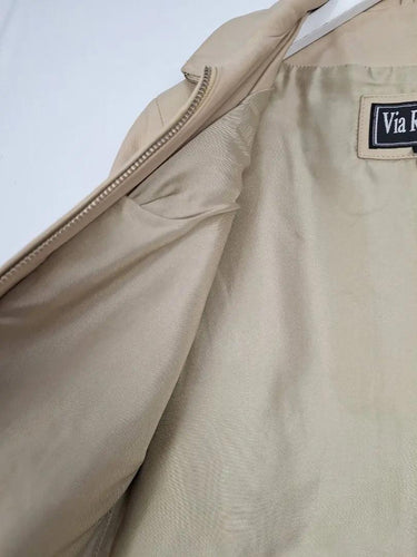 Via Reggio Vintage Genuine Leather Zip Up AS IS Jacket Size 10 by SwapUp-Online Second Hand Store-Online Thrift Store