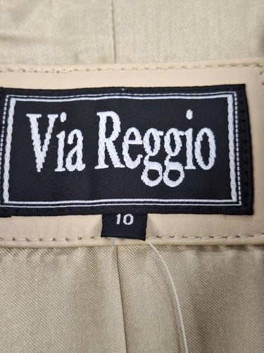 Via Reggio Vintage Genuine Leather Zip Up AS IS Jacket Size 10 by SwapUp-Online Second Hand Store-Online Thrift Store