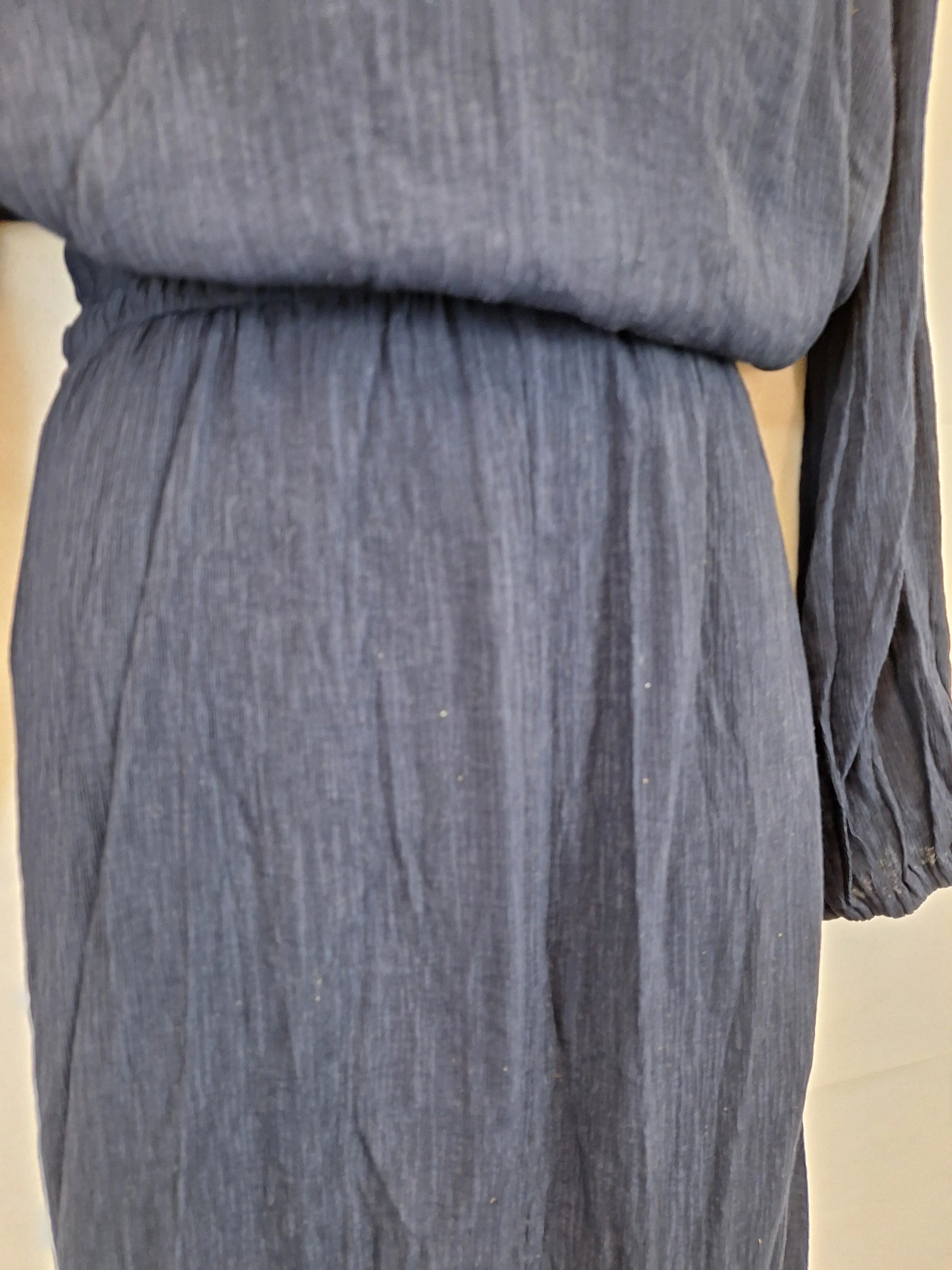 Victoria & Woods Textured Navy Autumn Maxi Dress Size 10 by SwapUp-Online Second Hand Store-Online Thrift Store