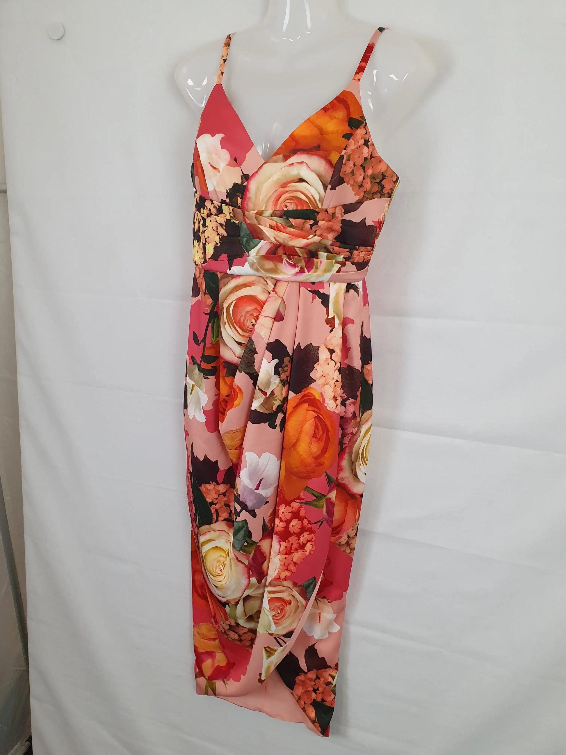 Wayne Cooper Cocktail Floral Midi Dress Size 8 by SwapUp-Online Second Hand Store-Online Thrift Store
