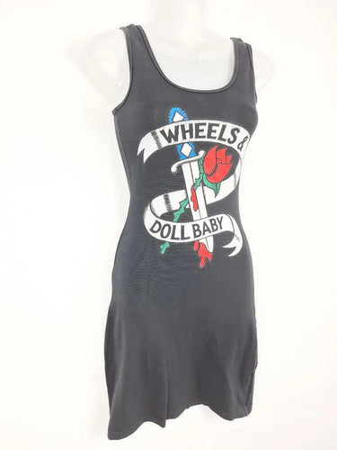 Wheels & Dollbaby Bodycon Tattoo Print Dress Size 8 by SwapUp-Online Second Hand Store-Online Thrift Store