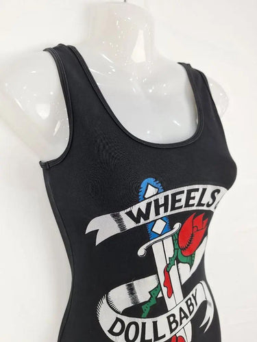 Wheels & Dollbaby Bodycon Tattoo Print Dress Size 8 by SwapUp-Online Second Hand Store-Online Thrift Store