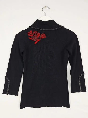 Wheels & Dollbaby Vintage Rose Embroidery Cardigan Size 8 by SwapUp-Online Second Hand Store-Online Thrift Store