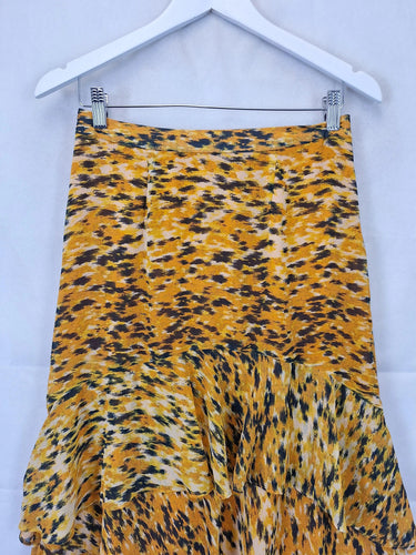 Whistles Classy Ruffle Printed Midi Skirt Size 8 by SwapUp-Online Second Hand Store-Online Thrift Store