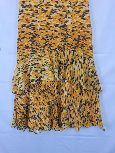 Whistles Classy Ruffle Printed Midi Skirt Size 8 by SwapUp-Online Second Hand Store-Online Thrift Store