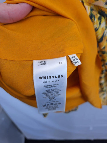 Whistles Classy Ruffle Printed Midi Skirt Size 8 by SwapUp-Online Second Hand Store-Online Thrift Store