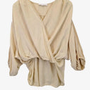 White Closet Draped Lemon Blouse Top Size 10 by SwapUp-Online Second Hand Store-Online Thrift Store