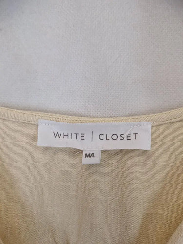 White Closet Draped Lemon Blouse Top Size 10 by SwapUp-Online Second Hand Store-Online Thrift Store