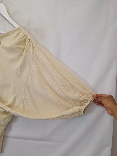 White Closet Draped Lemon Blouse Top Size 10 by SwapUp-Online Second Hand Store-Online Thrift Store