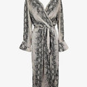 White Closet Python Draped Belted Midi Dress Size S by SwapUp-Online Second Hand Store-Online Thrift Store