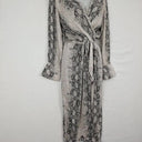 White Closet Python Draped Belted Midi Dress Size S by SwapUp-Online Second Hand Store-Online Thrift Store