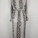 White Closet Python Draped Belted Midi Dress Size S by SwapUp-Online Second Hand Store-Online Thrift Store