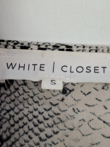 White Closet Python Draped Belted Midi Dress Size S by SwapUp-Online Second Hand Store-Online Thrift Store