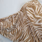 White Closet Relaxed Zebra Print V Neck Top Size M by SwapUp-Online Second Hand Store-Online Thrift Store