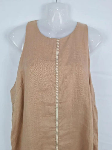 White Closet Sandy Linen Blanket Stitch Dress Size 12 by SwapUp-Online Second Hand Store-Online Thrift Store