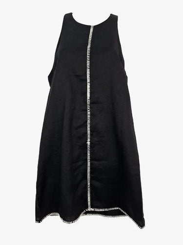 White Closet Smokey Linen Blanket Stitch Dress Size 8 by SwapUp-Online Second Hand Store-Online Thrift Store