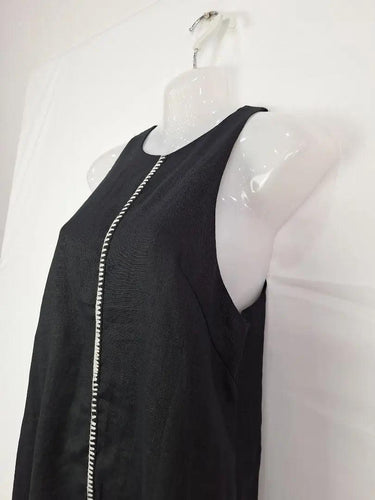 White Closet Smokey Linen Blanket Stitch Dress Size 8 by SwapUp-Online Second Hand Store-Online Thrift Store