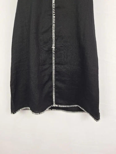 White Closet Smokey Linen Blanket Stitch Dress Size 8 by SwapUp-Online Second Hand Store-Online Thrift Store