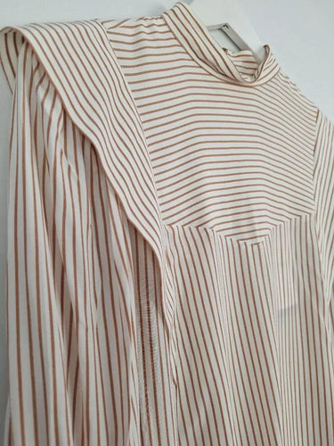 Witchery Amber Stripped Mock Neck Shirt Size 8 by SwapUp-Online Second Hand Store-Online Thrift Store
