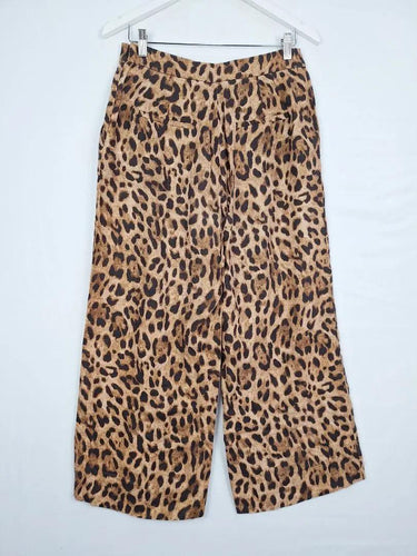 Witchery Animal Print Cropped Wide Leg Pants Size 8 by SwapUp-Online Second Hand Store-Online Thrift Store