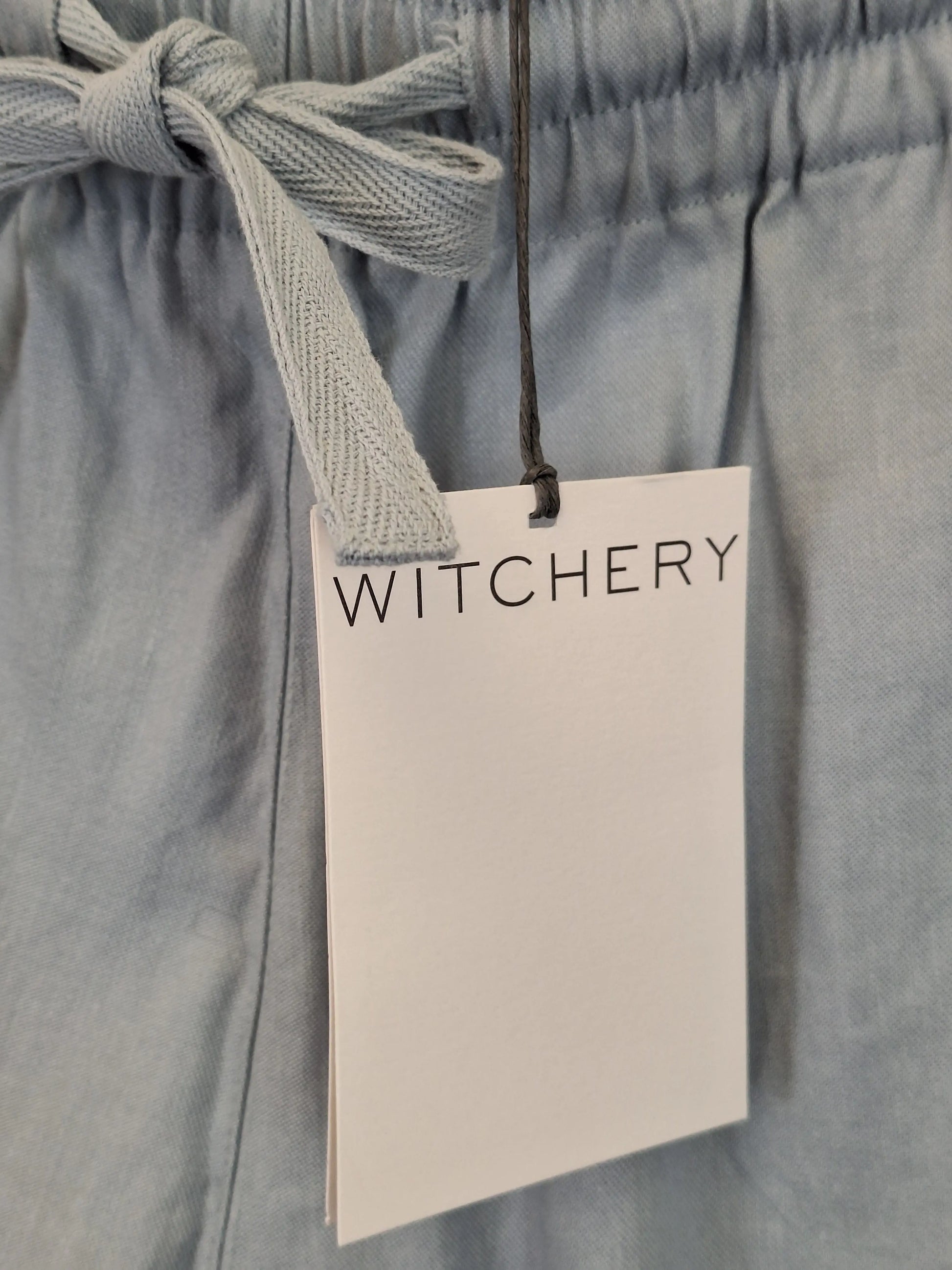 Witchery Artic Blue Slight Drop Crotch Linen Blend Pants Size 12 by SwapUp-Online Second Hand Store-Online Thrift Store