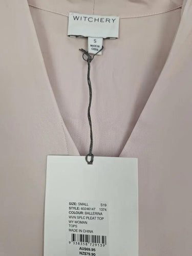 Witchery Ballerina Pink Pleat Front Top Size S by SwapUp-Online Second Hand Store-Online Thrift Store