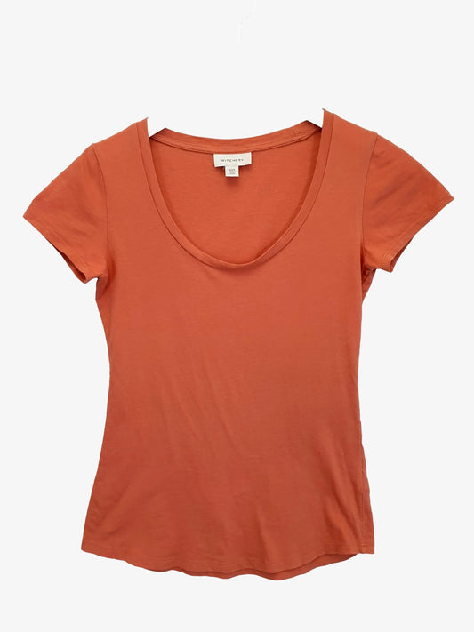 Witchery Basic Salmon T-shirt Size XXS by SwapUp-Online Second Hand Store-Online Thrift Store