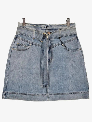 Witchery Belted Denim Mini Skirt Size 8 by SwapUp-Online Second Hand Store-Online Thrift Store
