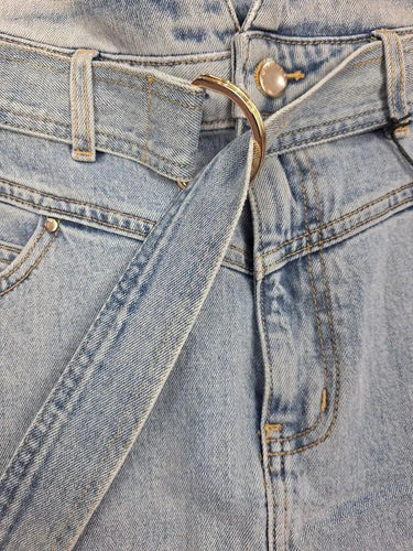 Witchery Belted Denim Mini Skirt Size 8 by SwapUp-Online Second Hand Store-Online Thrift Store