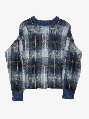 Witchery Blue Check Luxury Yarn Jumper Size S by SwapUp-Online Second Hand Store-Online Thrift Store