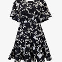 Second-Hand - Witchery Blue Night Soft Ruffle Dress Size 4 - SwapUp