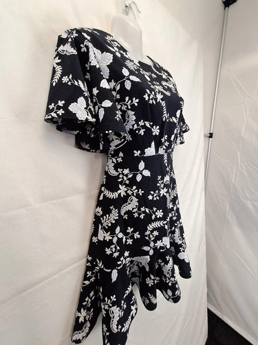 Second-Hand - Witchery Blue Night Soft Ruffle Dress Size 4 - SwapUp