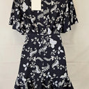 Second-Hand - Witchery Blue Night Soft Ruffle Dress Size 4 - SwapUp