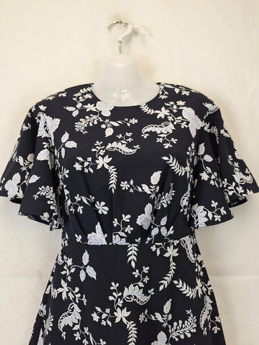 Second-Hand - Witchery Blue Night Soft Ruffle Dress Size 4 - SwapUp