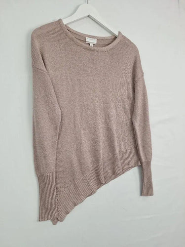 Witchery Blush Asymmetrical Metallic Twist Jumper Size S by SwapUp-Online Second Hand Store-Online Thrift Store