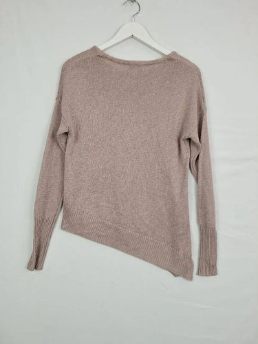 Witchery Blush Asymmetrical Metallic Twist Jumper Size S by SwapUp-Online Second Hand Store-Online Thrift Store
