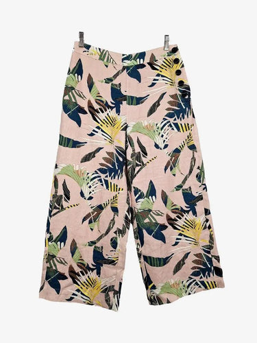 Witchery Blush Tropical Linen Wide Leg Pants Size 8 by SwapUp-Online Second Hand Store-Online Thrift Store