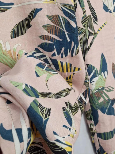 Witchery Blush Tropical Linen Wide Leg Pants Size 8 by SwapUp-Online Second Hand Store-Online Thrift Store