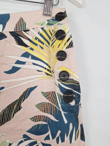 Witchery Blush Tropical Linen Wide Leg Pants Size 8 by SwapUp-Online Second Hand Store-Online Thrift Store