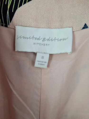 Witchery Blush Tropical Linen Wide Leg Pants Size 8 by SwapUp-Online Second Hand Store-Online Thrift Store
