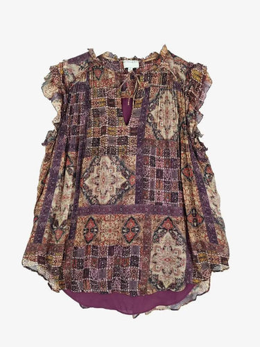 Witchery Boho Soft Tied Neck Top Size 10 by SwapUp-Online Second Hand Store-Online Thrift Store