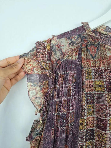 Witchery Boho Soft Tied Neck Top Size 10 by SwapUp-Online Second Hand Store-Online Thrift Store