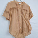 Witchery Camel Broderie Trimmed Blouse Size 8 by SwapUp-Online Second Hand Store-Online Thrift Store