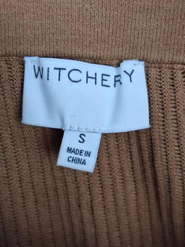 Witchery Camel Flared Rib Midi Skirt Size S by SwapUp-Online Second Hand Store-Online Thrift Store