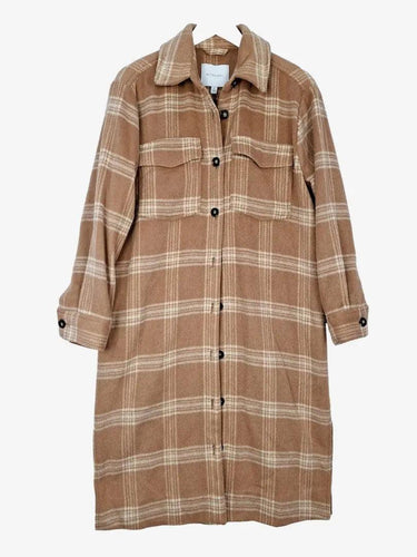Witchery Caramel Check Shacket Coat Size 8 by SwapUp-Online Second Hand Store-Online Thrift Store