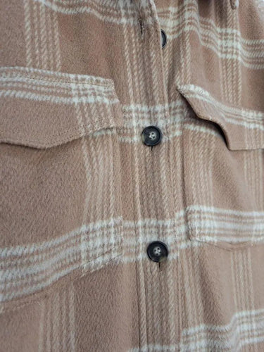 Witchery Caramel Check Shacket Coat Size 8 by SwapUp-Online Second Hand Store-Online Thrift Store
