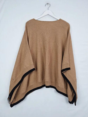 Witchery Caramel Reversible Soft Poncho Jacket Size OSFA by SwapUp-Online Second Hand Store-Online Thrift Store