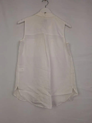 Witchery Chalk Sleeveless Button Up Shirt Size 8 by SwapUp-Online Second Hand Store-Online Thrift Store
